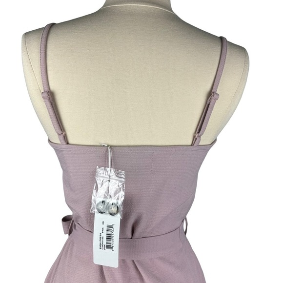 NWT New Anthropologie Pink Prairie Button Down Textured Slip Dress Waist Tie M - Picture 7 of 13